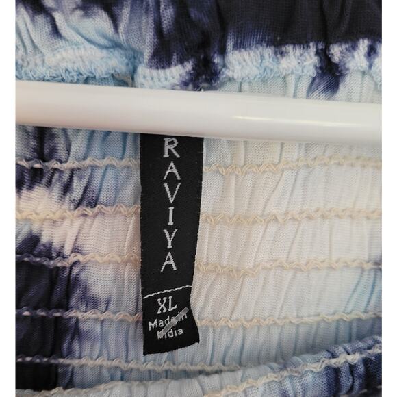 Raviva Women's Tie Die Blue Swim Suit Coverup Skirts or Dress Size XL #17 - Picture 4 of 4